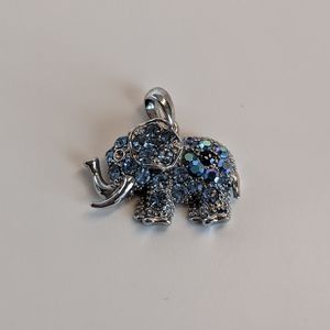 Blue Elephant Necklace Charm